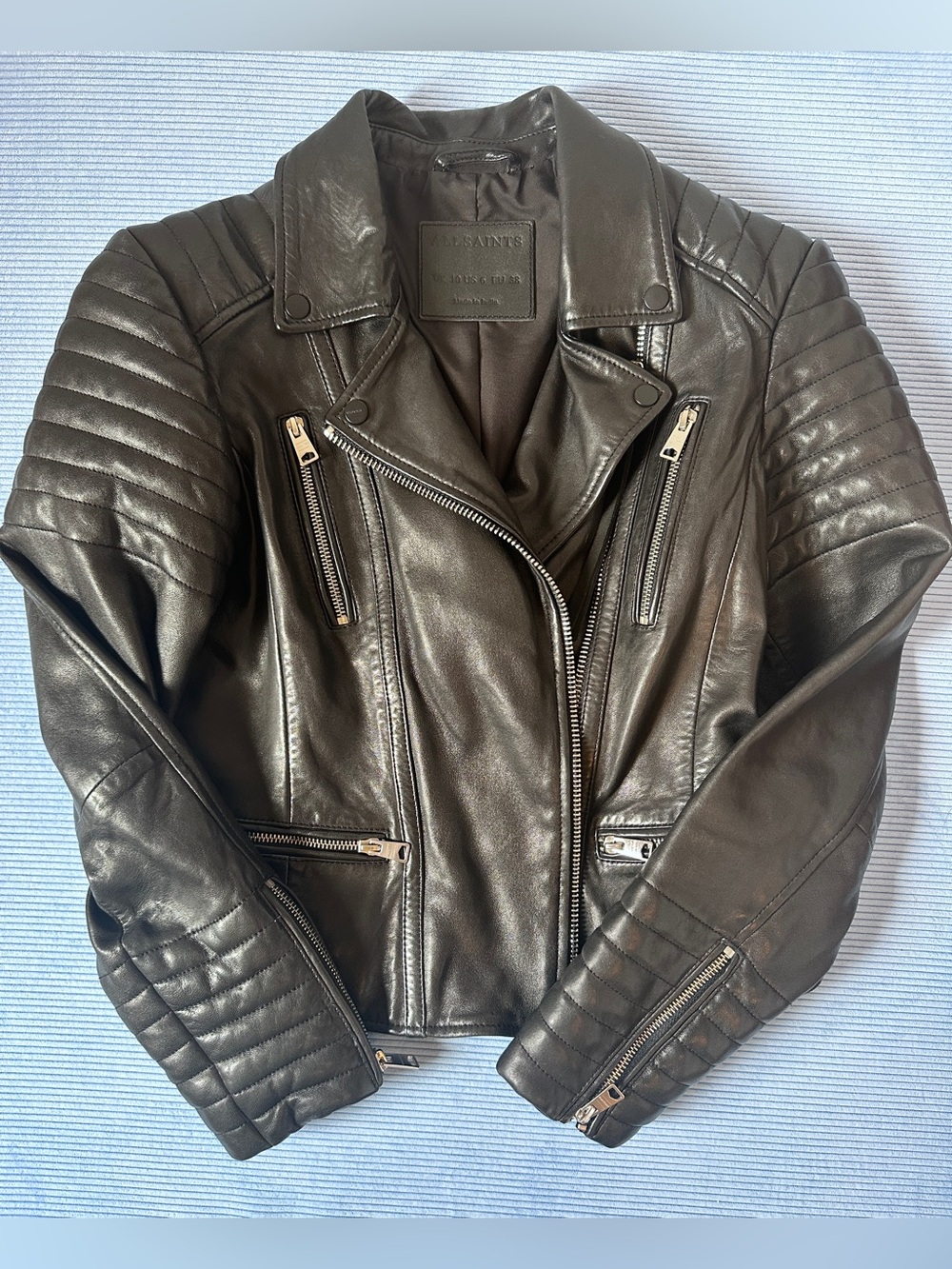 All Saints Leoni Leather Biker Jacket